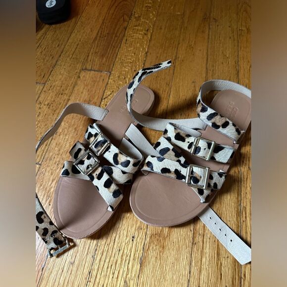 ASOS Design Fion Leopard Print Gladiator Sandals Size 7 VGUC - Picture 3 of 5